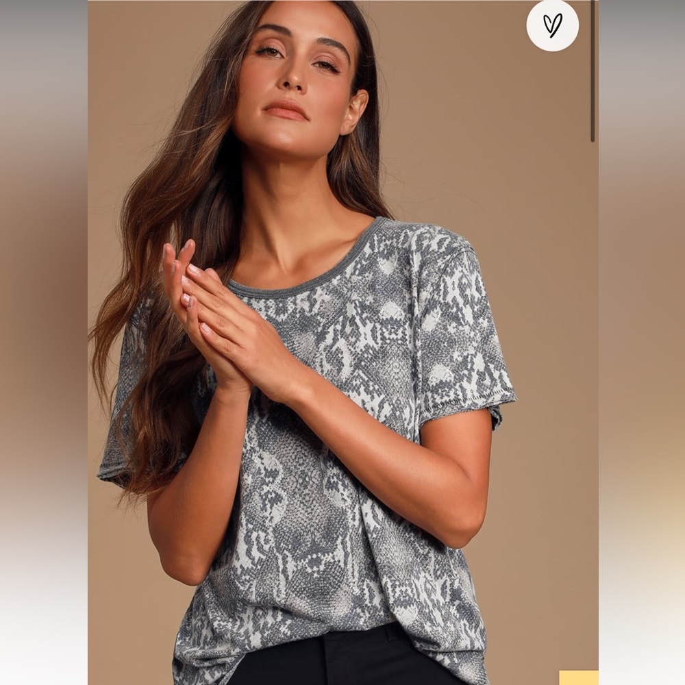 Free People Snake print Tee Shirt